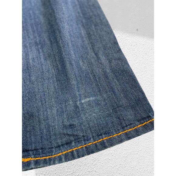 Akoo Dark Wash Jeans, Straight Leg,Embroidered Pockets,  Size 40/32 - Picture 4 of 8